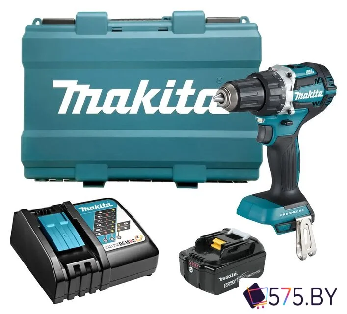 Дрель-шуруповерт Makita DDF484RT (с 1-м АКБ, кейс) в магазине 575.by