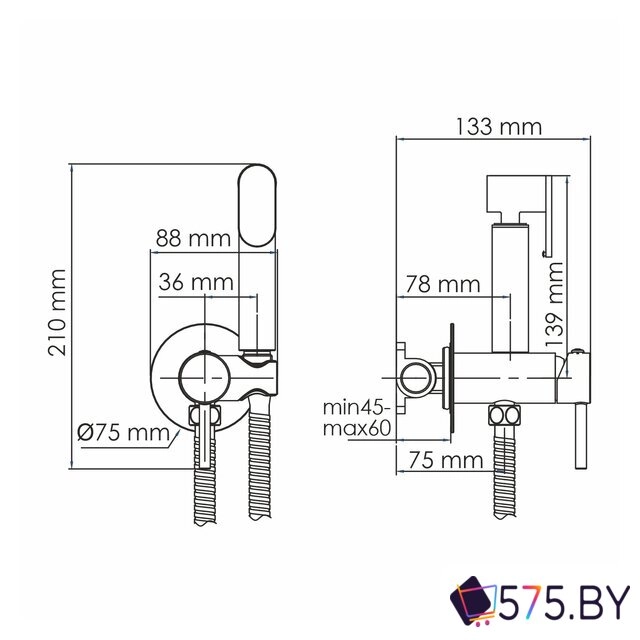Гигиенический душ Wasserkraft A70138 в магазине 575.by