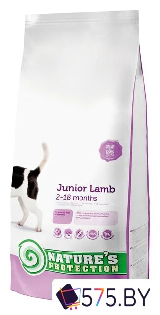Сухой корм для собак Nature's Protection Junior Lamb 7.5 кг в магазине 575.by