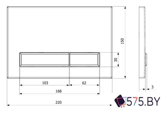 Панель смыва Lavinia Boho Relfix 3805001W (белый) в магазине 575.by
