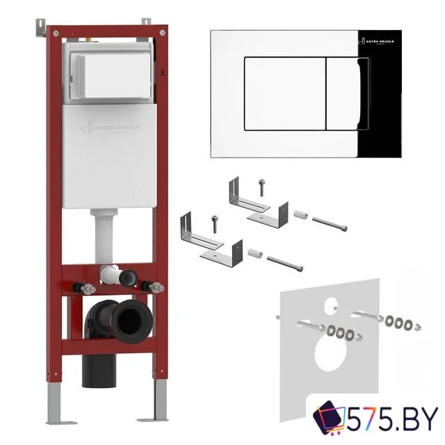 Инсталляция для унитаза Asten Readle Zentralmodul AR0501-0601CH c кнопкой (хром) в магазине 575.by