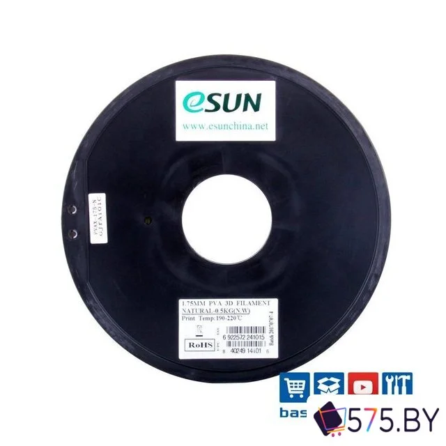 Пластик eSUN PVA PVA175Y05B1 (1.75мм, 500г, натуральный) в магазине 575.by