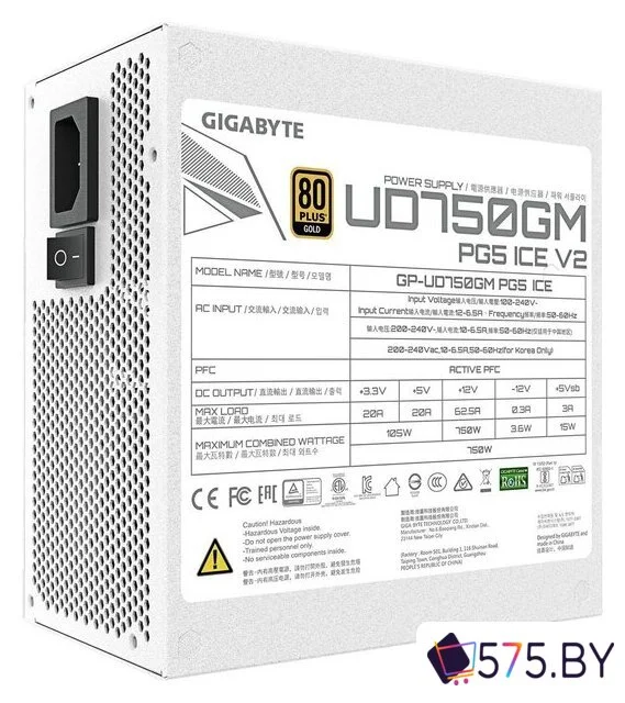 Блок питания Gigabyte UD750GM PG5 V2 ICE в магазине 575.by