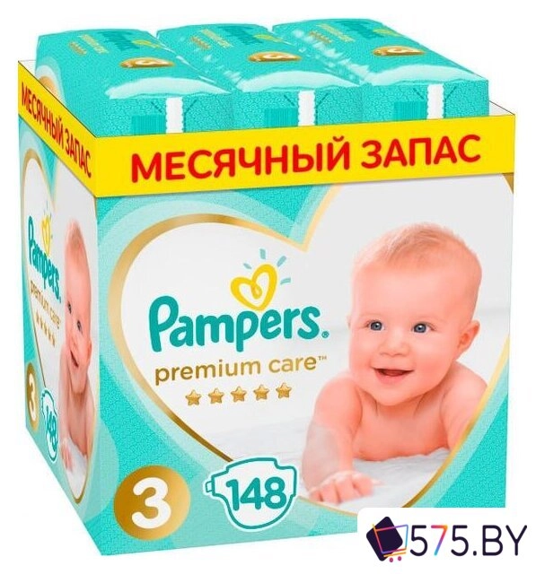 Подгузники Pampers Premium Care 3 (148 шт) в магазине 575.by