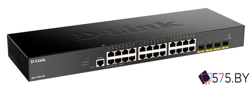 Управляемый коммутатор 2-го уровня D-Link DGS-1250-28X/A1A в магазине 575.by