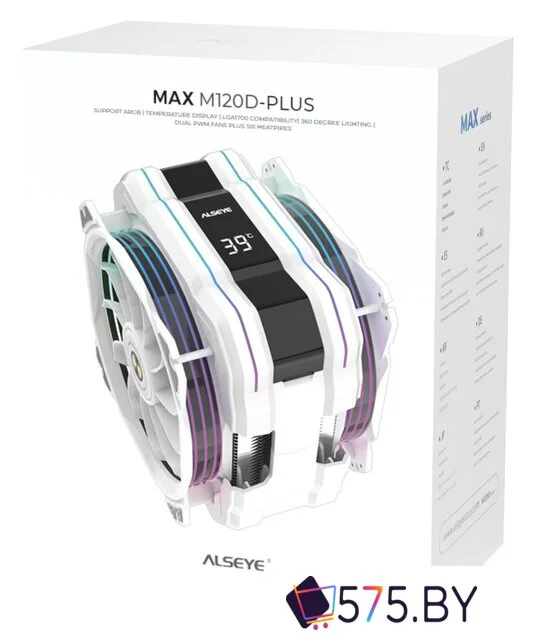 Кулер для процессора ALSEYE M120D W Plus (белый) в магазине 575.by