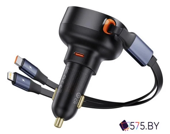 Автомобильное зарядное Baseus Enjoyment Pro 2-in-1 Car Charger C+L 60W C00057802111-00 в магазине 575.by