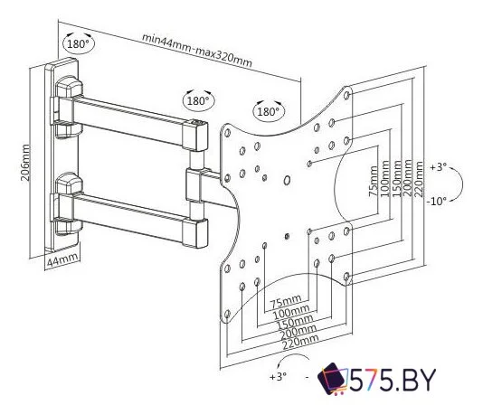 Кронштейн для телевизора Ultramounts UM877 в магазине 575.by