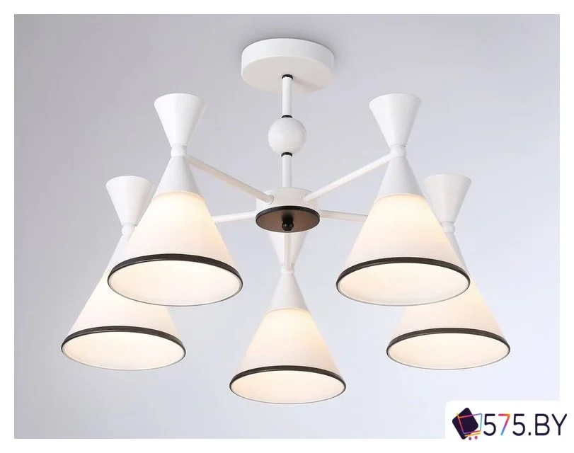 Припотолочная люстра Ambrella light Traditional TR3165/5 WH/BK (белый/черный) в магазине 575.by