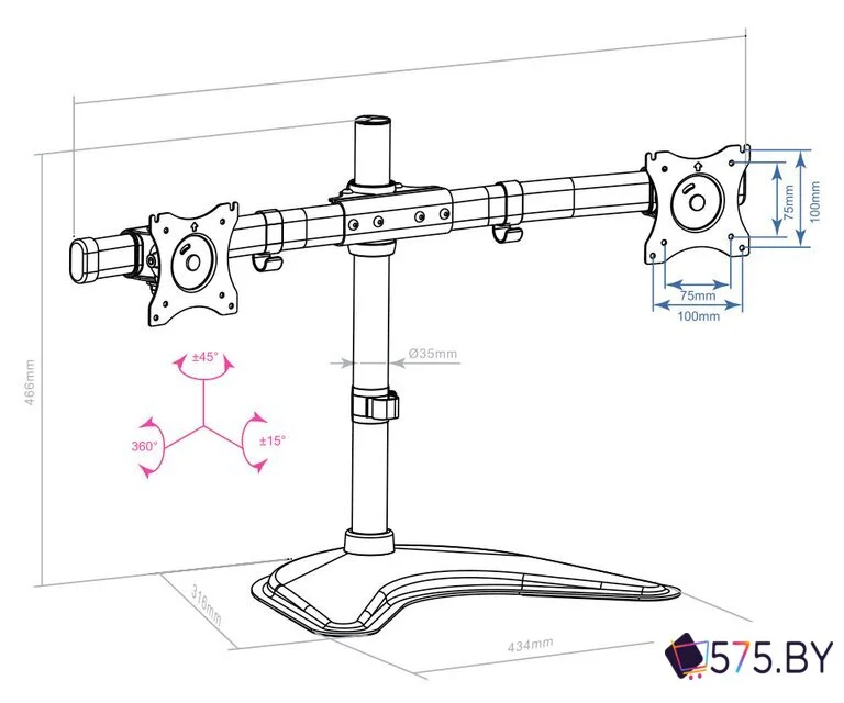 Подставка для монитора Arm Media LCD-T52 в магазине 575.by