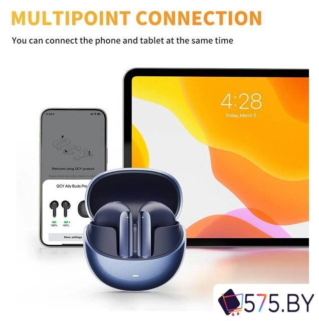 Наушники QCY AilyBuds Pro (темно-синий) в магазине 575.by