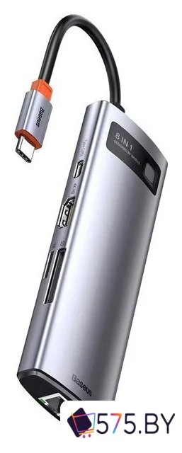 Док-станция Baseus Metal Gleam Series 8-in-1 Multifunctional Type-C HUB Docking Station CAHUB-CV0G в магазине 575.by