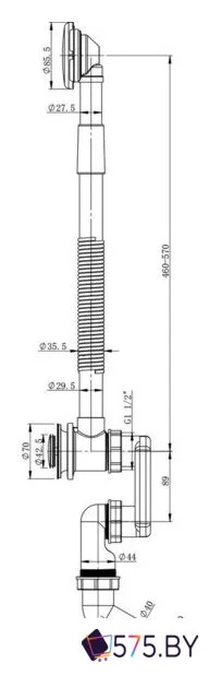 Сифон Lauter 21Y11021 (матовый черный) в магазине 575.by