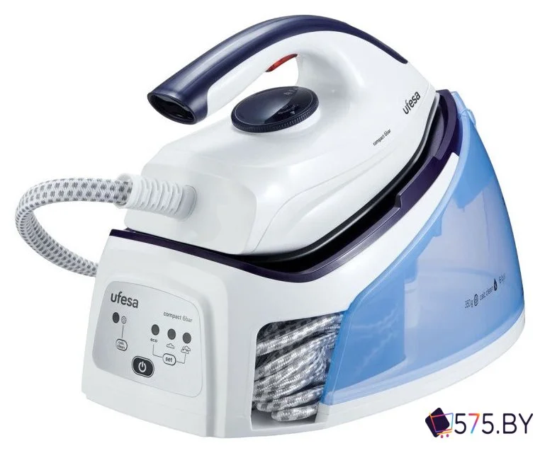 Утюг Ufesa PL2450 Compact (белый/голубой) в магазине 575.by