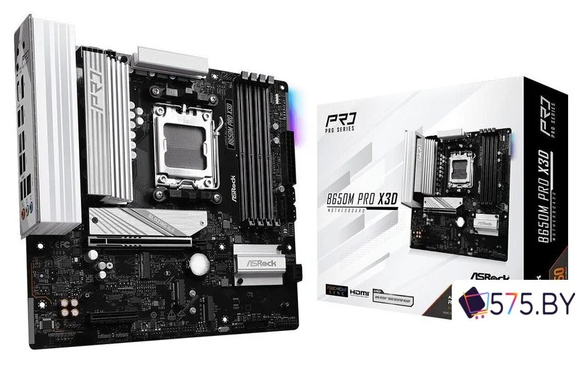 Материнская плата ASRock B650M Pro X3D в магазине 575.by