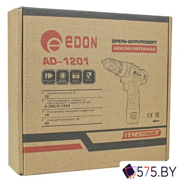 Дрель-шуруповерт Edon AD-1201 (с 1-им АКБ) в магазине 575.by