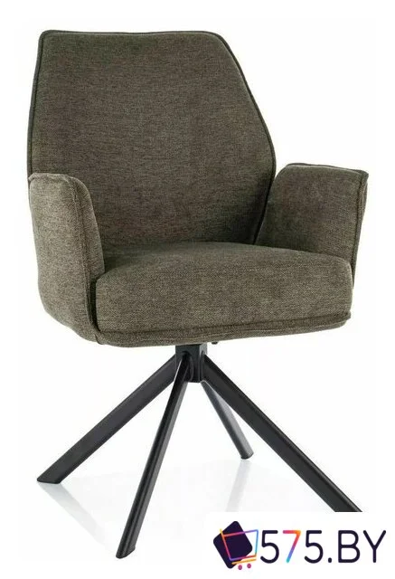 Стул с подлокотниками Signal Hugo Brego 77 (оливковый/черный) в магазине 575.by