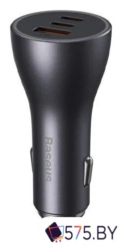 Автомобильное зарядное Baseus Golden Contactor Pro Triple Fast Charger Car Charger 65W CGJP010013 (темно-серый) в магазине 575.by