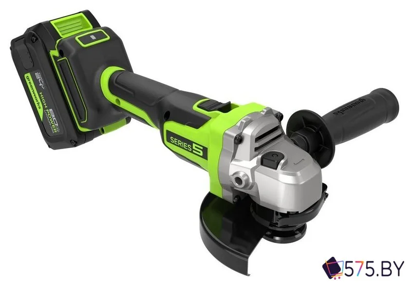 Угловая шлифмашина Greenworks AG590 3201007CUH (с 1-им АКБ, сумка) в магазине 575.by