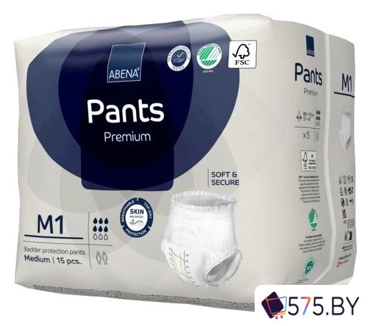 Трусы-подгузники для взрослых Abena Pants M1 Premium (15 шт) в магазине 575.by