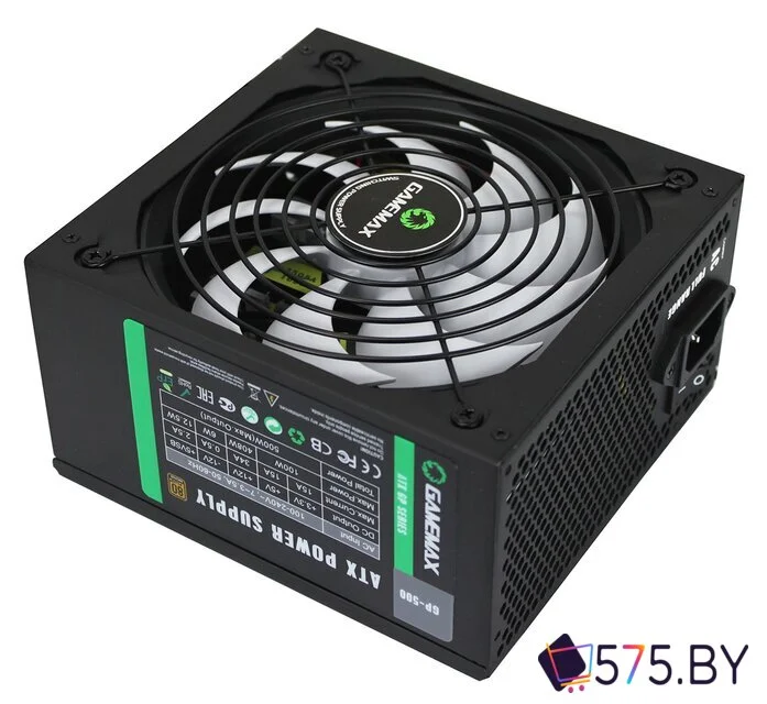 Блок питания GameMax GP-500 (черный) в магазине 575.by