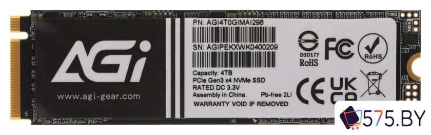 SSD AGI AI298 4TB AGI4T0GIMAI298 в магазине 575.by