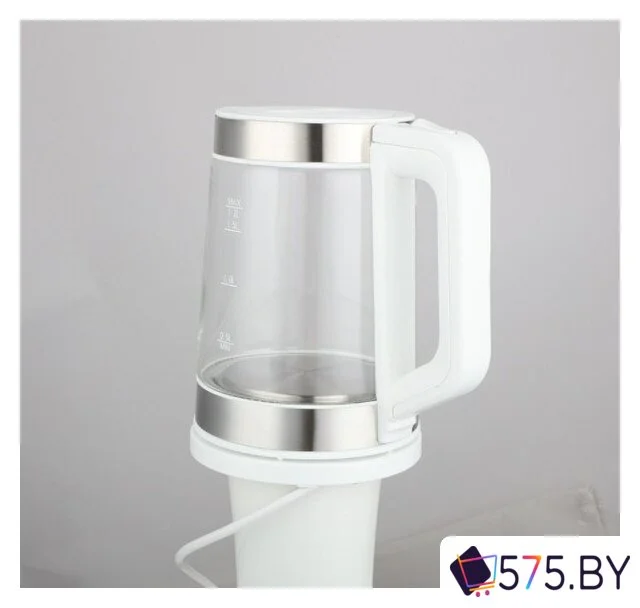 Электрический чайник Brevio Glass Kettle BV1706 (белый) в магазине 575.by