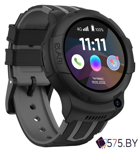 Детские умные часы Elari KidPhone 4G Wink (черный) в магазине 575.by