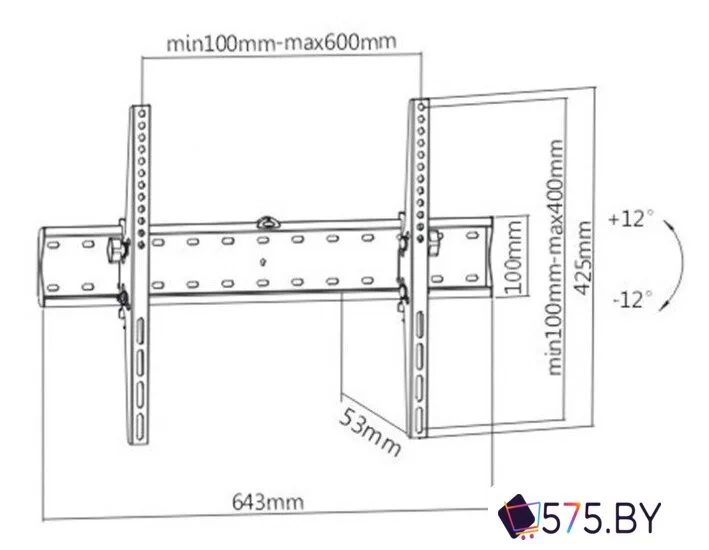 Кронштейн для телевизора Gembird WM-70T-02 в магазине 575.by