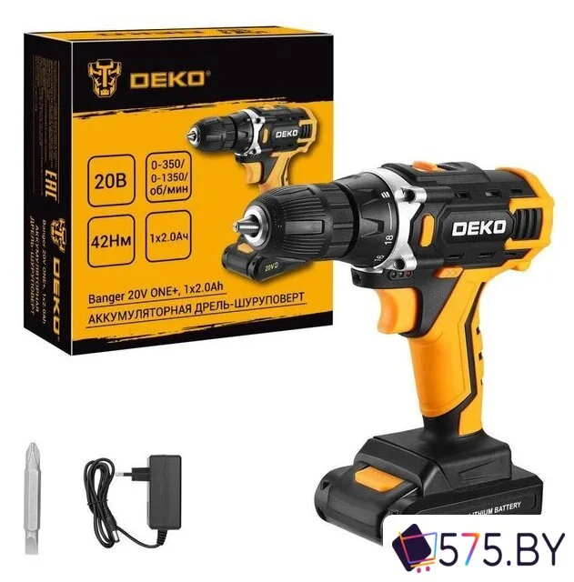 Дрель-шуруповерт Deko Banger 20V ONE+ 083-1116 (с 1-им АКБ) в магазине 575.by