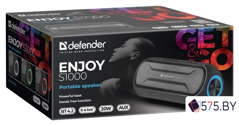 Беспроводная колонка Defender Enjoy S1000 (черный) в магазине 575.by