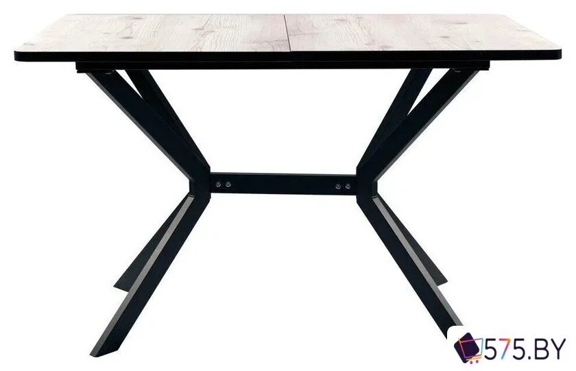 Кухонный стол ВВР Миллер (бискайская сосна/черный №3, пластик 120-160/80) в магазине 575.by