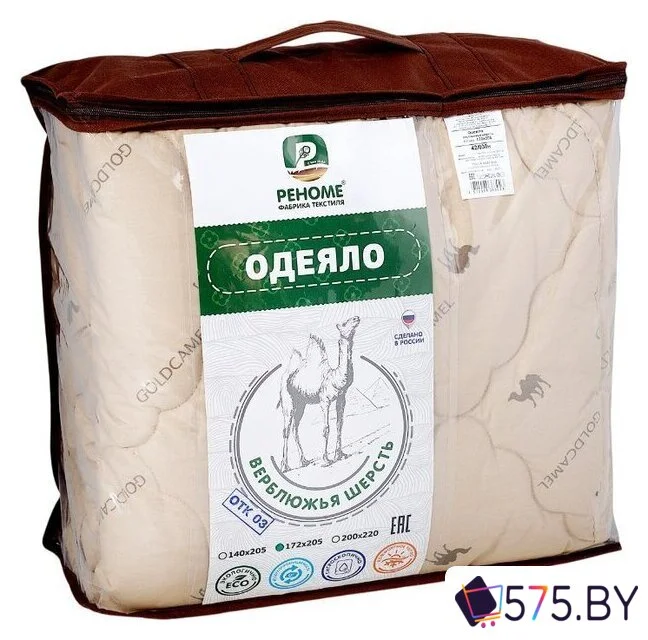 Одеяло Реноме Евро Тик 80/20 42/032н 200x220 (верблюжья шерсть, 320) в магазине 575.by