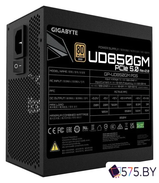 Блок питания Gigabyte UD850GM PG5 (rev. 2.0) в магазине 575.by