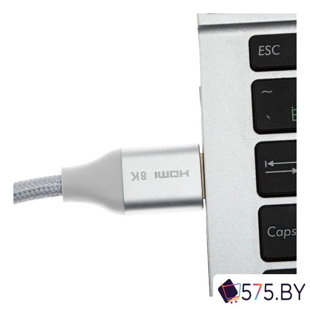 Кабель CACTUS HDMI - HDMI CS-HDMI.2.1-1.8 (1.8 м, серебристый) в магазине 575.by