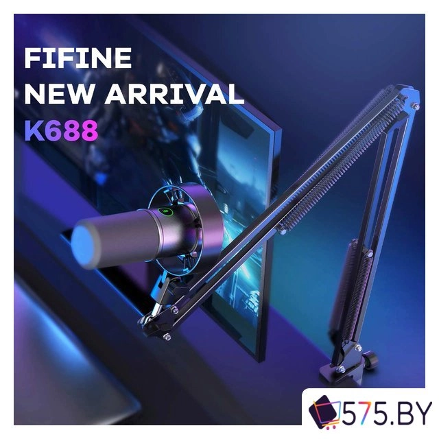 Проводной микрофон FIFINE K688 (черный) в магазине 575.by
