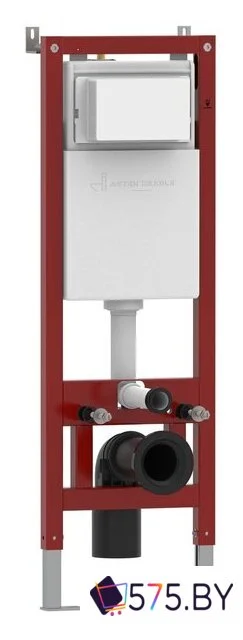 Инсталляция для унитаза Asten Readle Zentralmodul AR0501-0601W c белой кнопкой в магазине 575.by