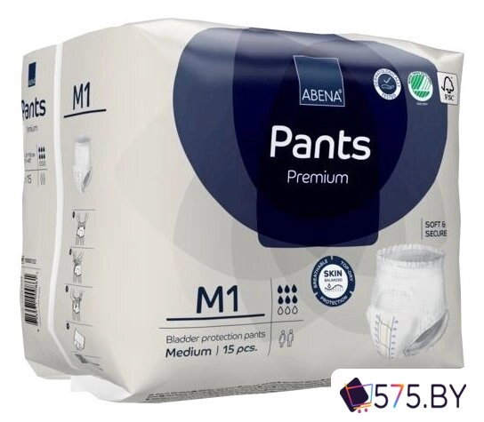 Трусы-подгузники для взрослых Abena Pants M1 Premium (15 шт) в магазине 575.by