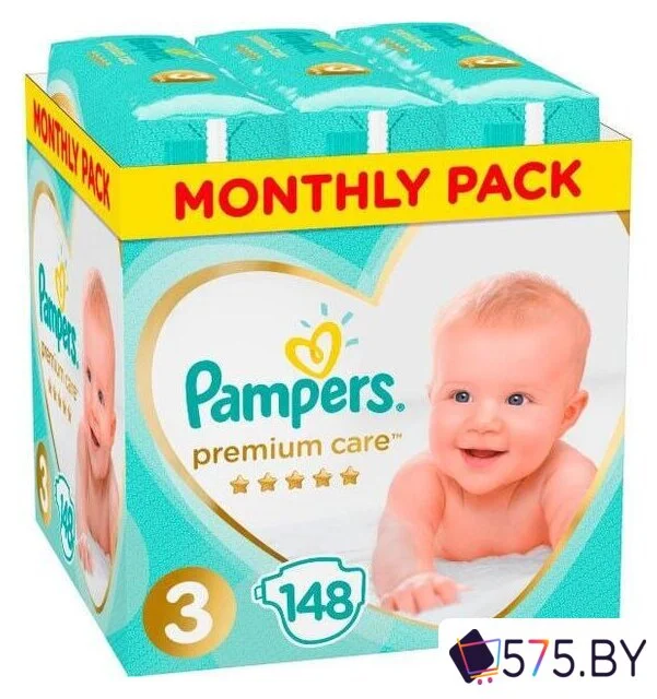 Подгузники Pampers Premium Care 3 (148 шт) в магазине 575.by