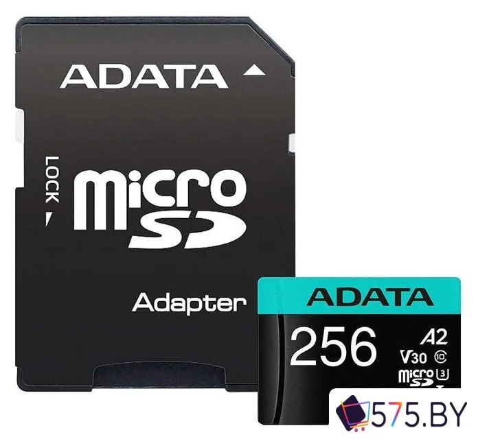 Карта памяти ADATA Premier Pro AUSDX256GUI3V30SA2-RA1 microSDXC 256GB (с адаптером) в магазине 575.by