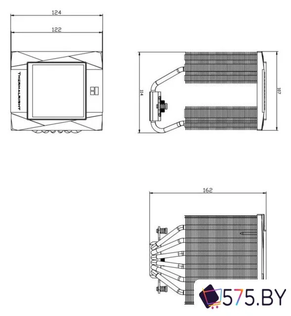 Кулер для процессора Thermalright Royal Knight 120 Digital (белый) в магазине 575.by