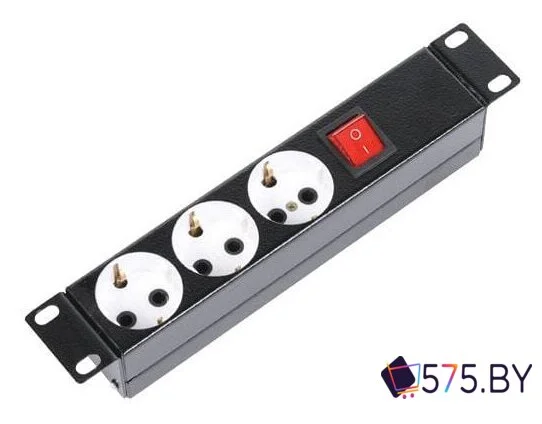 Блок розеток ЦМО БР-3П-10-9005 (3 розетки, без шнура питания) в магазине 575.by