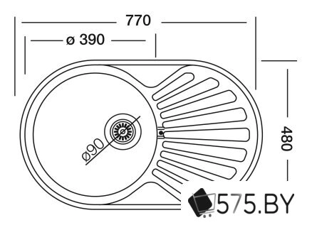 Кухонная мойка Kromevye EX 159 D в магазине 575.by