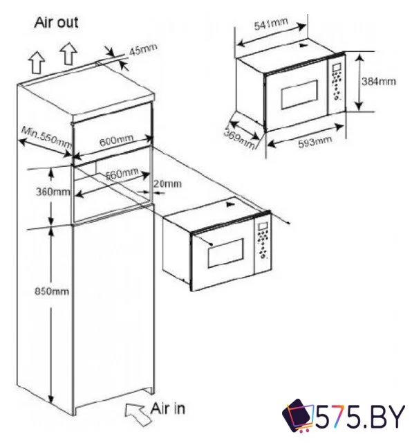 Микроволновая печь ZorG MIO256 S white (белый) в магазине 575.by