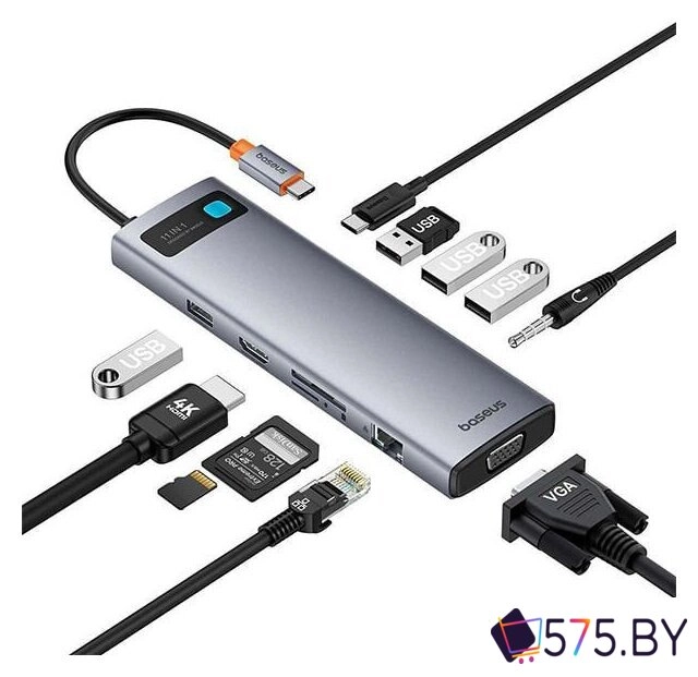 Док-станция Baseus Metal Gleam Series 11-Port Hub B00030709811-00 в магазине 575.by
