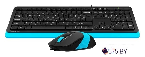 Офисный набор A4Tech Fstyler F1010 (черный/синий) в магазине 575.by