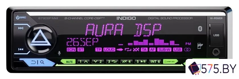 USB-магнитола Aura Indigo-879DSP MkII Hi-Power в магазине 575.by