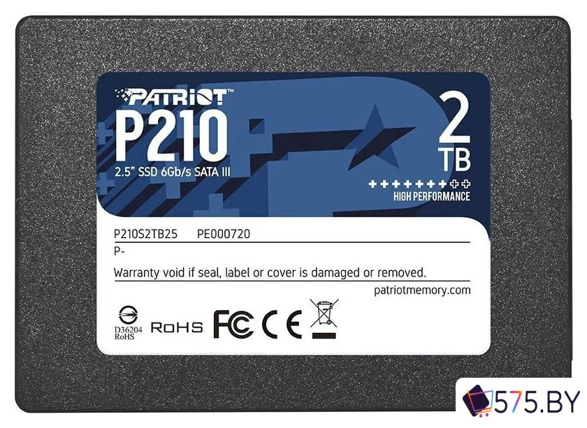 SSD Patriot P210 2TB P210S2TB25 в магазине 575.by