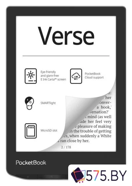 Электронная книга PocketBook 629 Verse Mist Grey в магазине 575.by
