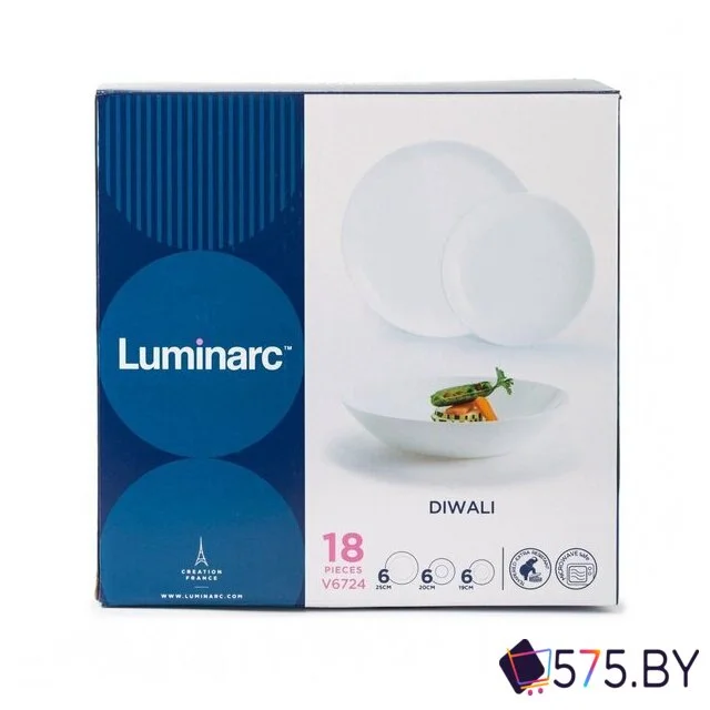 Столовый сервиз Luminarc Diwali White V6724 (18пр) в магазине 575.by